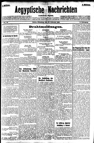 Aegyptische Nachrichten vom 27.02.1912