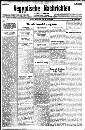 Aegyptische Nachrichten vom 26.06.1912
