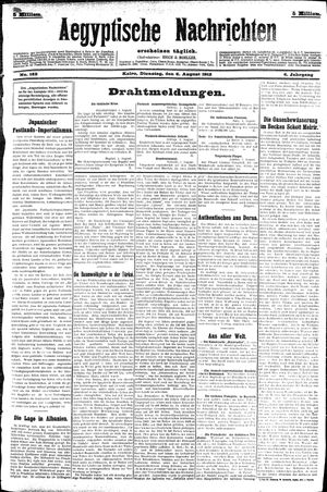 Aegyptische Nachrichten vom 06.08.1912