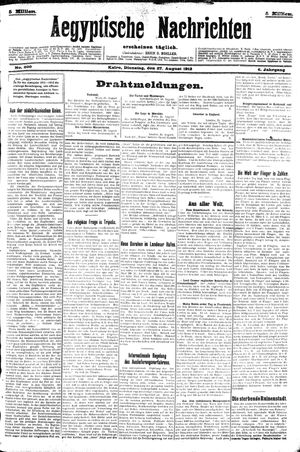 Aegyptische Nachrichten vom 27.08.1912