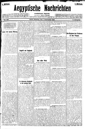 Aegyptische Nachrichten on Sep 1, 1912