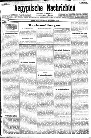 Aegyptische Nachrichten on Sep 4, 1912