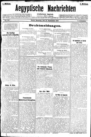 Aegyptische Nachrichten vom 15.09.1912