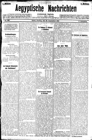 Aegyptische Nachrichten on Sep 20, 1912