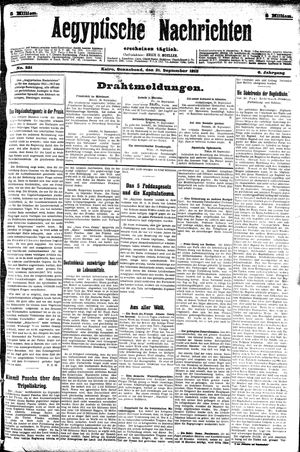 Aegyptische Nachrichten vom 21.09.1912