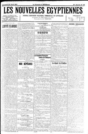 Les nouvelles Egyptiennes on Apr 24, 1912