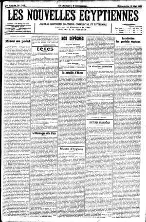 Les nouvelles Egyptiennes vom 05.05.1912