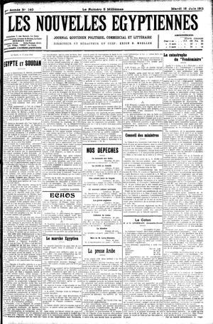 Les nouvelles Egyptiennes on Jun 18, 1912