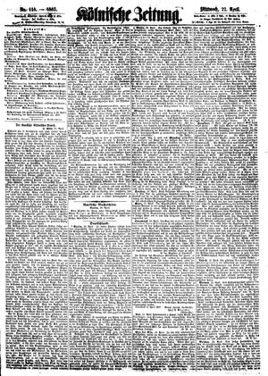 Kölnische Zeitung vom 22.04.1857