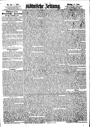 Kölnische Zeitung vom 15.06.1857