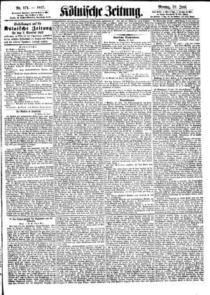 Kölnische Zeitung vom 22.06.1857