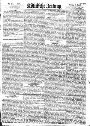 Kölnische Zeitung vom 03.08.1857