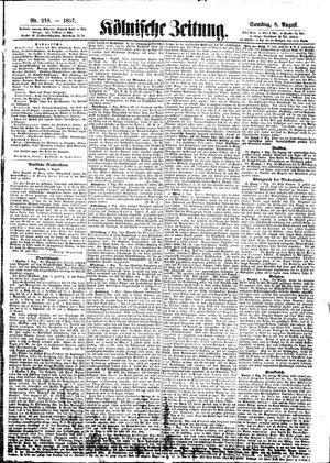 Kölnische Zeitung vom 08.08.1857