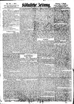 Kölnische Zeitung vom 09.08.1857