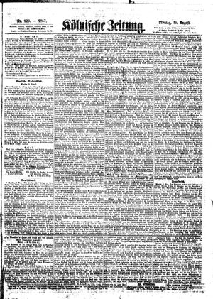 Kölnische Zeitung on Aug 10, 1857