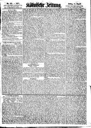 Kölnische Zeitung vom 21.08.1857