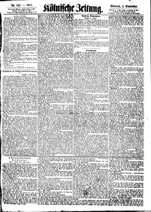 Kölnische Zeitung vom 02.09.1857
