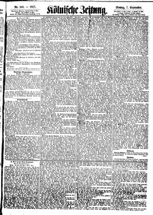 Kölnische Zeitung vom 07.09.1857