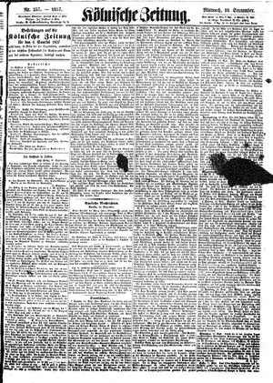 Kölnische Zeitung on Sep 16, 1857
