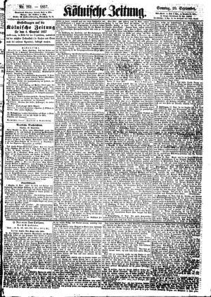 Kölnische Zeitung vom 20.09.1857
