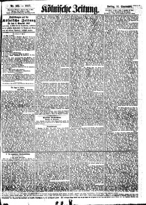 Kölnische Zeitung on Sep 25, 1857