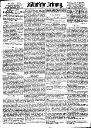 Kölnische Zeitung vom 26.09.1857