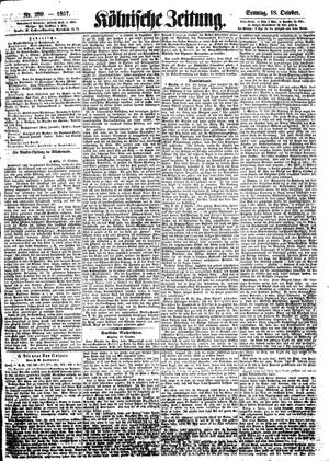 Kölnische Zeitung vom 18.10.1857