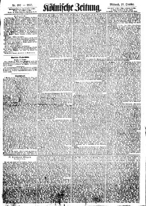 Kölnische Zeitung vom 21.10.1857