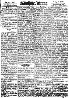 Kölnische Zeitung vom 26.10.1857