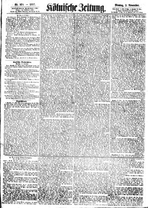 Kölnische Zeitung vom 02.11.1857
