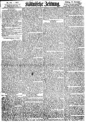 Kölnische Zeitung vom 10.11.1857