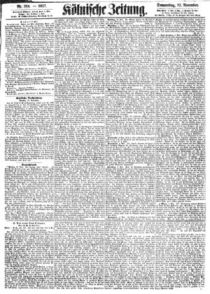 Kölnische Zeitung on Nov 12, 1857