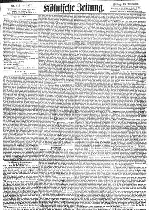 Kölnische Zeitung vom 13.11.1857