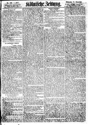 Kölnische Zeitung vom 18.11.1857