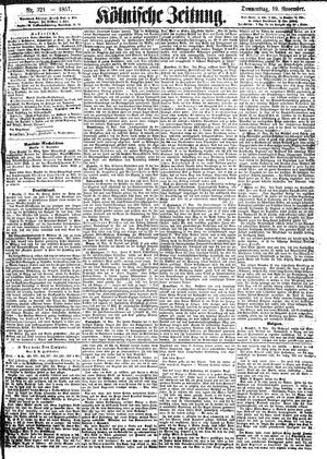Kölnische Zeitung vom 19.11.1857