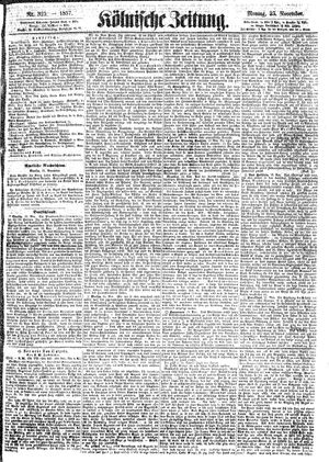 Kölnische Zeitung vom 23.11.1857