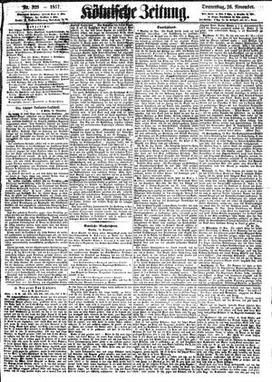 Kölnische Zeitung vom 26.11.1857