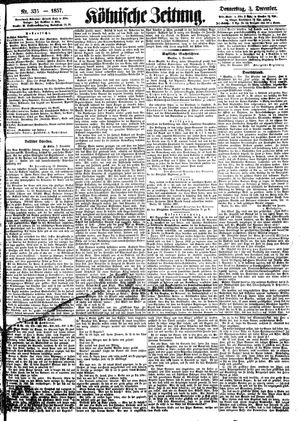 Kölnische Zeitung vom 03.12.1857