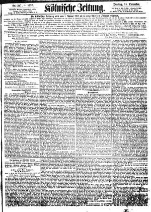Kölnische Zeitung vom 15.12.1857