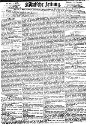 Kölnische Zeitung vom 23.12.1857