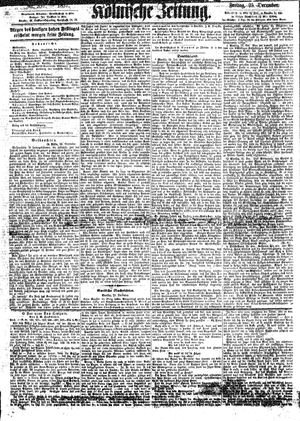 Kölnische Zeitung vom 25.12.1857