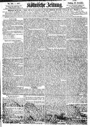 Kölnische Zeitung vom 29.12.1857
