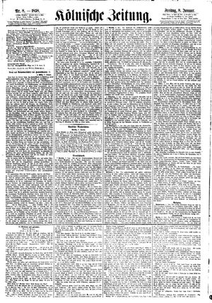 Kölnische Zeitung vom 08.01.1858