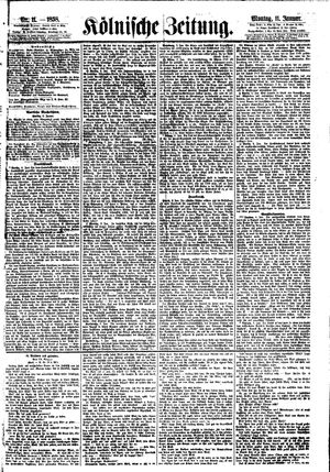 Kölnische Zeitung vom 11.01.1858