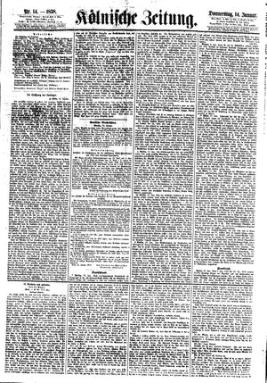 Kölnische Zeitung vom 14.01.1858