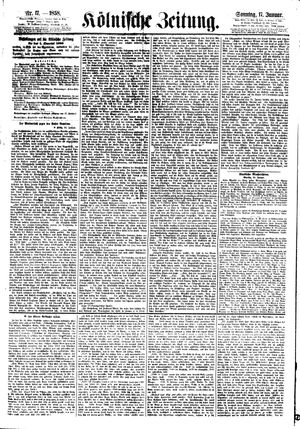 Kölnische Zeitung vom 17.01.1858