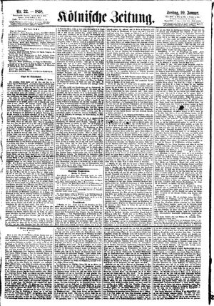 Kölnische Zeitung vom 22.01.1858