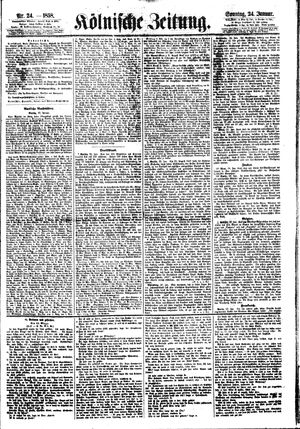 Kölnische Zeitung vom 24.01.1858