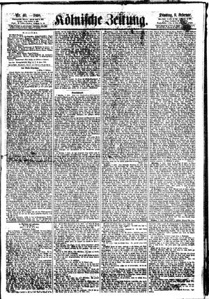 Kölnische Zeitung vom 09.02.1858