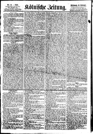 Kölnische Zeitung on Feb 10, 1858